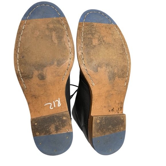 Topman Men’s Black Leather Lace Up Ankle Boots Size 41 - Picture 6 of 9